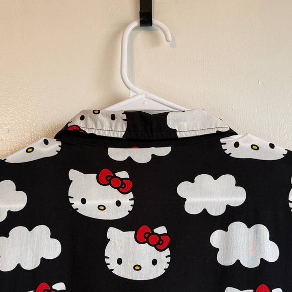 Hello Kitty Black and White Button Down Shirt - Picture 8 of 9